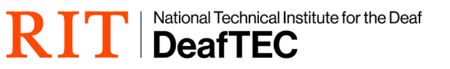 The logo for both RIT and DeafTec